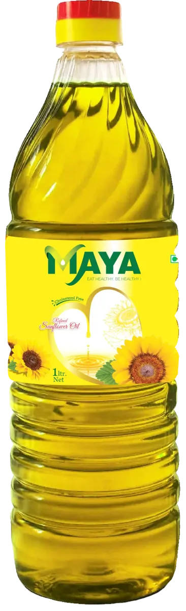 Maya refined sunflower oil bottle
